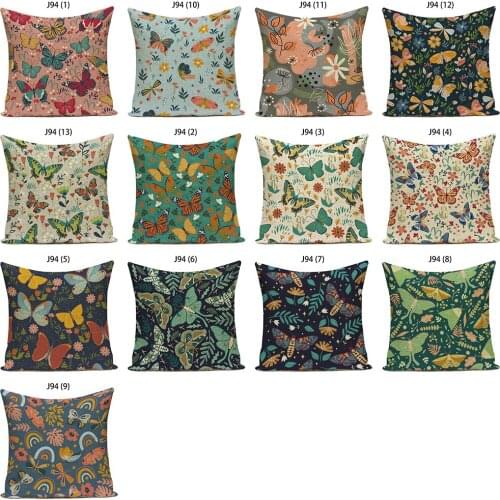 Animal Style Throw Pillows Decorative Cushions Pillow Cases Butterfly Pattern Pillowcases For Pillows Home Cushion Cover 45*45Cm