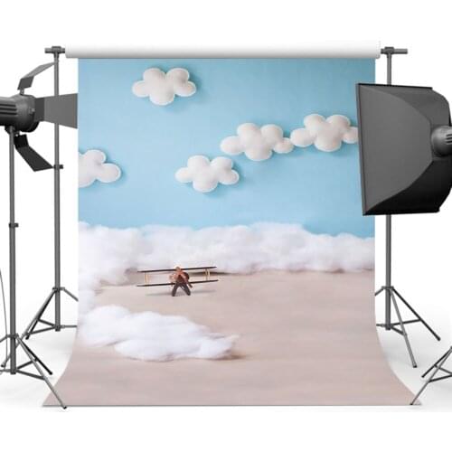 Mehofoto White Cloud Backdrop for Photography Cartoon Photo Background for Photographers Studio S-3040