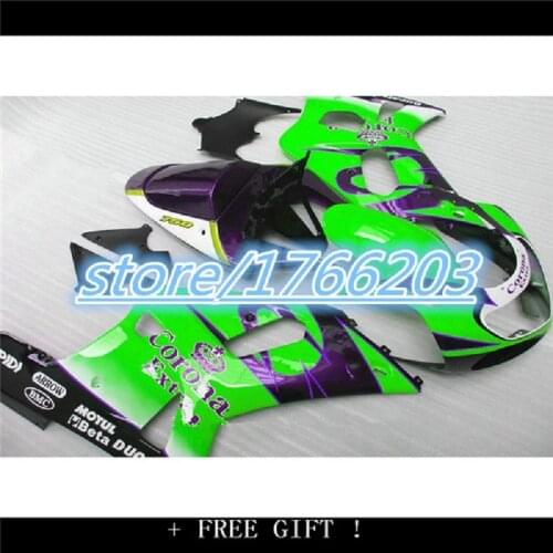 Fairings kit for SUZUKI K1 K2 GSXR600 GSXR750 2001-2003 green black purple motorcycle fairing set GSXR 600 750 01 02 03