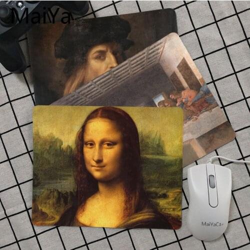Maiya Top Quality Leonardo da Vinci art DIY Design Pattern Game mousepad Top Selling Wholesale Gaming Pad mouse