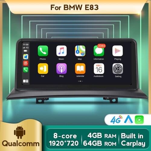 MSM8953 HD 1920x720 Blu-Ray Eight Core 4G LTE Android 10 Car Multimedia Player Carplay Auto GPS DSP for BMW X3 E83 (2004-2009)