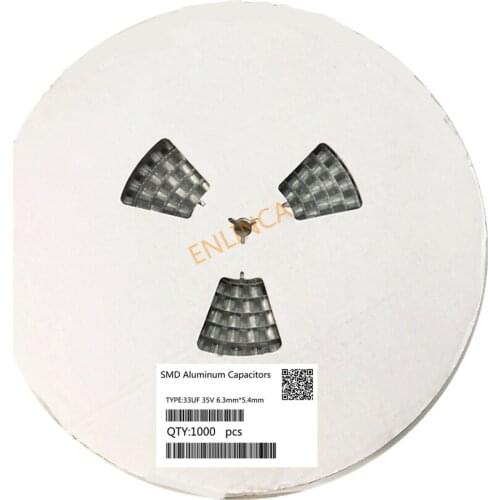 Original 1000pcs 33UF 35V 6.3mm*5.4mm SMD electrolytic capacitor 20