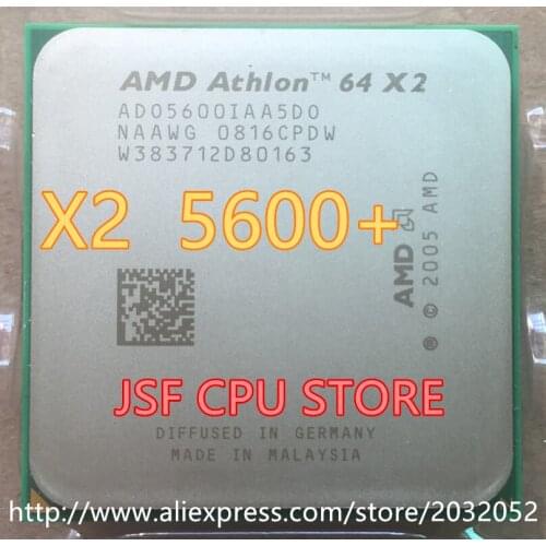 Original AMD Athlon 64 X2 5600+ CPU Processor (2.8Ghz/ 1M /1000GHz) Socket am2 940 pin (working 100% Free Shipping)