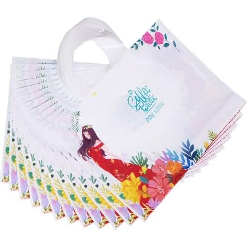Plastic bag clothing store bag high grade plastic gift bag womens hand carry rubber bag big package