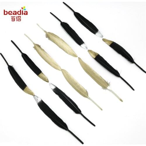 10pcs 10-15cm Straight Knife Goose Feather For Home Valentines Day Party Decor Diy Craft Jewelry Accessories Making Art Display