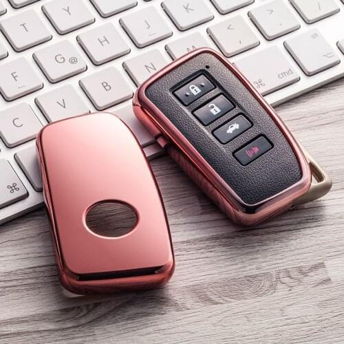 Pink key Case Shell Cover TPU Smart Protective for Lexus GS RC IS ES NX RX 200 300 350