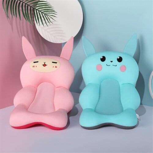 Cute Cartoon Shape Baby Shower Pad Shower Pillow Nonslip Soft Infant Bath Pad Padded Comfy Rabbit Bather For Newborns Toddlers