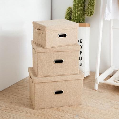 Foldable Fabric Storage Bin Sundries Books Clothes Toys Storage Box for Living Room Office