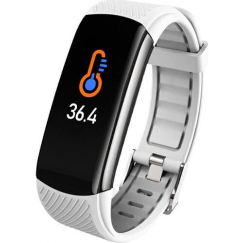 C6T Smart Watch Temperature Waterproof Heart Rate SmartWatch Blood Pressure Sleep Monitor Fitness Health Step Counter for Sports