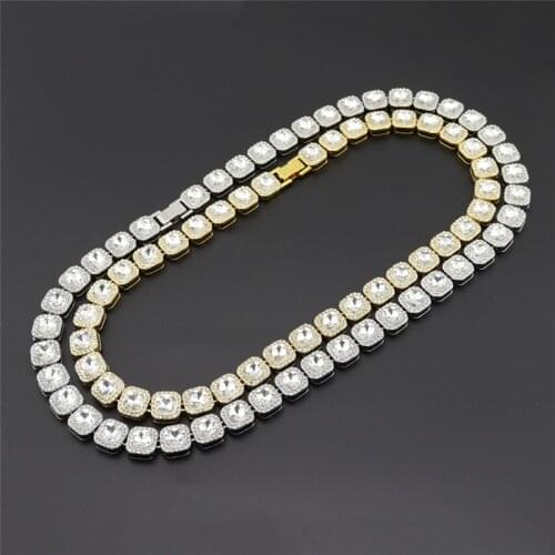 Iced Out Big Cubic Zircon Miami Cuban Chain 13MM Bling Rhinestones Rapper Necklaces For Men Hip Hop Jewelry Dropshipping