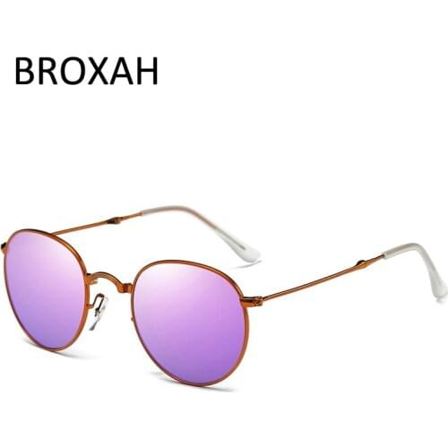 Fashion Round Foldable Metal Polarized Sunglasses Women Brand Designer Driving Sun Glasses for Men Okulary
