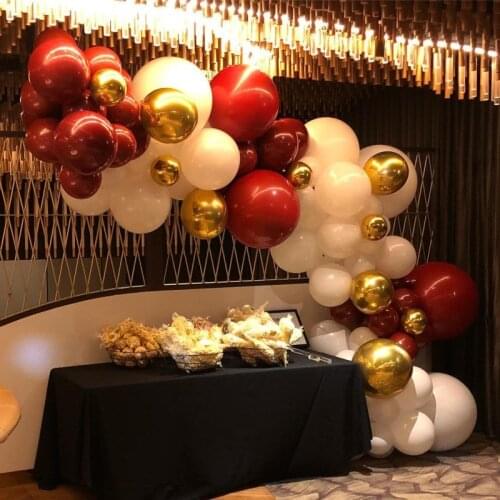 Wedding balloon 18 inch ruby red balloon white romantic wedding arrangement birthday party decoration balloon wholesale