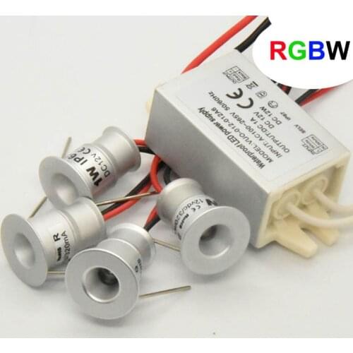 Dimmable 15mm IP65 1Watt 12V Sauna Floor Bed Room Spotlight + IP67 Driver + Remote Mini LED Cabinet Bulb Spot Lighting