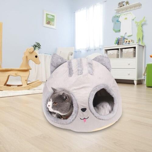 Warmer Pet Nest Comfortable Kennel House Semi-closed Kitten Beds for Small Cats Dogs Sleeping Resting Pet Products