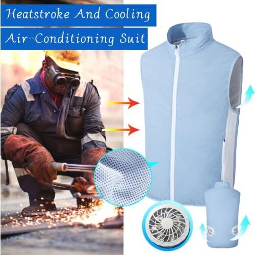 Fan Vest Air Summer Conditioning Vest Male Smart Fan Clothing Cooling Cooling Usb Charging Clothing for Welding Cooling Vest