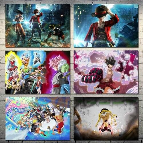 Japan Anime One Piece Luffy Modular Hd Prints Pictures Home Decoration Painting Canvas Poster No Frame Wall Art For Living Room