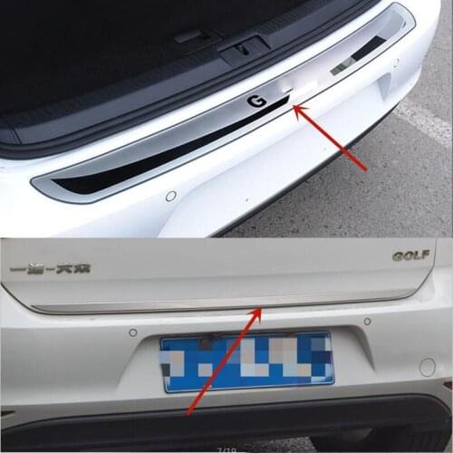 For Volkswagen Golf 7 MK7 2013-2018 Stainless Steel Rear Bumper Protector Trunk Guard Tread Plate Trim