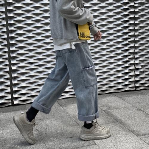 Woman Jeans Pants Jeans Straight Loose Cargo Pants Mens Womens Long Pants Pantalones Vaqueros Mujer