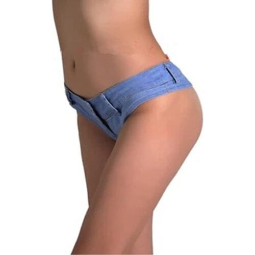 Hot Sexy Women Jean Denim Booty Shorts Feminino Low Rise Waist Micro Mini Short Hotpant Bottom