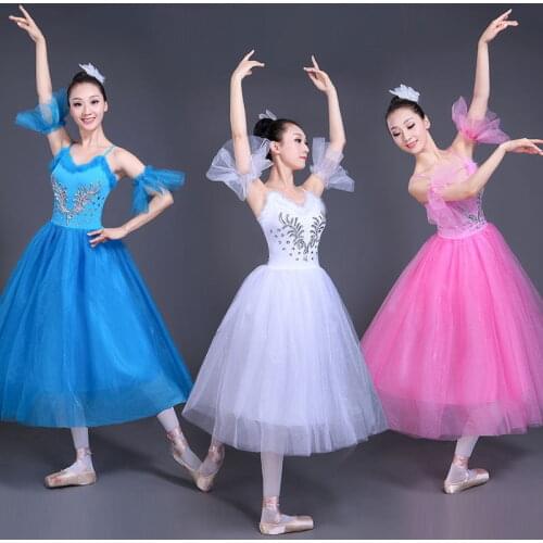 White Swan Lake Ballet Stage wear Costumes Adult Romantic Platter Ballet Dress Girls Women Classical Ballet Tutu Dance wear Suit