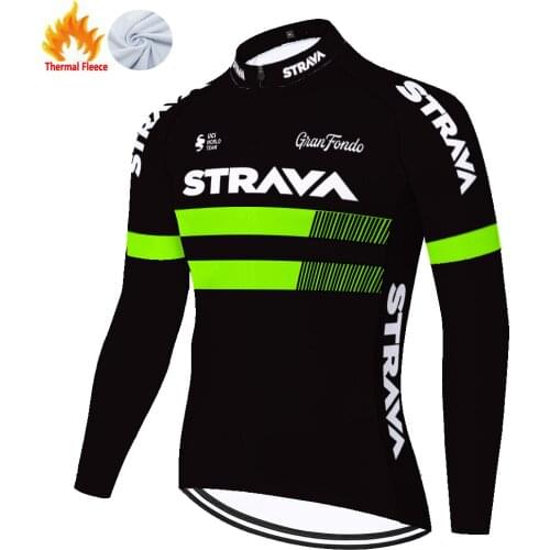 Strava Winter Thermal Fleece Kleding Heren Roupa Masculino Camisa Masculina Cycling Jersey Ciclismo Tricota Ciclismo Hombre