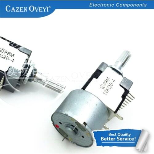 1pcs/lot Z Domestic single row of 8 feet with motor double potentiometer B10K 10KB-4 WHE1615 handle length 25MM flowers