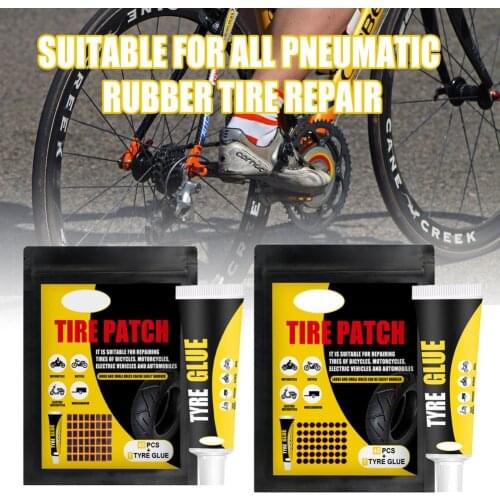 48Pcs Rubber Bicycle Tire Repair Patch Bike Repair Tools Cycling MTB Motor Tyre Inner Tube Puncture Professional Kits