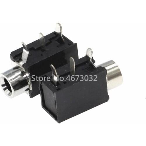 500pcs PJ-316 Headphone socket 3.5mm 3Pins DIP Audio socket Metal headphone plug PJ316 Audio connector