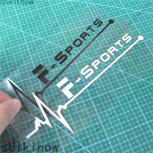 7x20cm 1pc Heart Car Sports Decal Sticker Styling Windows Door Body Decoration For LEXUS FSPORT F SPORT accessories