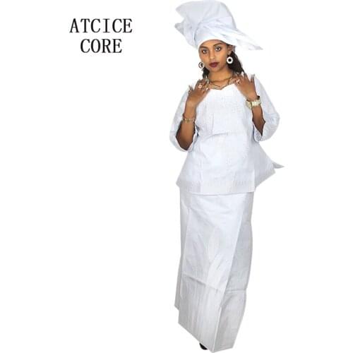 African dresses for women 100% COTTON NEW AFRICAN FASHION DEISGN BAIZN RICHE EMBROIDERY