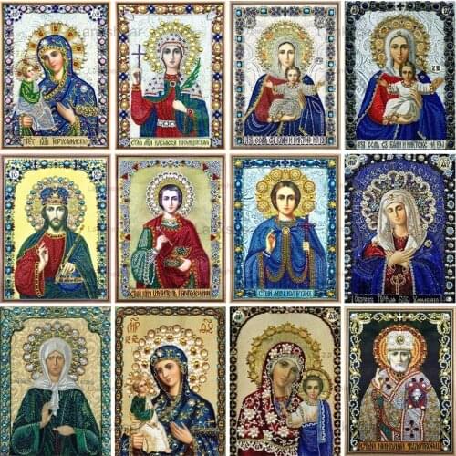 Lankshear 5D Diy Diamond Painting Mosaic Religion Full Diamond Painting Portrait Embroidery Art Picture Home Decoration Gift
