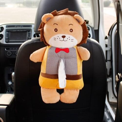 OHANEE car cartoon tissue paper box hanging seat back paper container bear rabbit panda style for women girl child accessories
