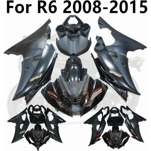 Pure Color Block Matte Black Motorcycle for YAMAHA R6 2008-2015 Full Fairing Kit YZF600 08-09-10-11-12-13-14-15 ABS