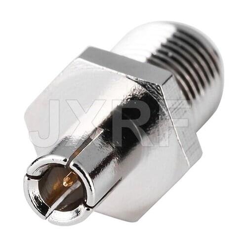 JXRF Coaxial Coax Adapter SMA Female Jack to TS9 Male Plug Straight Nickel plated SMA to TS9 Connector