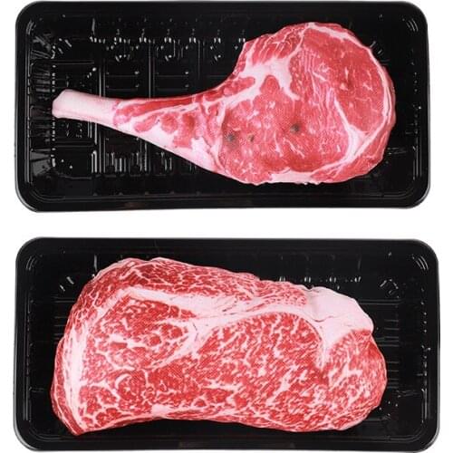 Pet Oxford cloth + PP cotton simulation steak extrusion toy big steak sound bite resistant