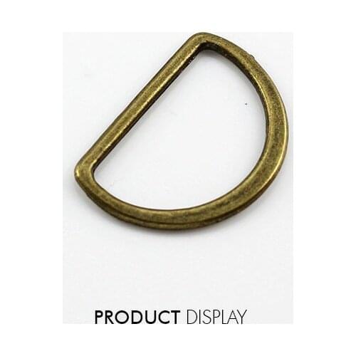 Craft Metal Antique Bronze D Shaped Ring Belt Buckle 20mm For Bags Clothes Sewing Hooks Clips Sewing Supplies 200piece/K294