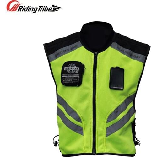 Riding Tribe Motorcycle Jacket Reflective Vest Motorbike Night High Visibility Vest Safety Warning Coat Team Uniform JK-22