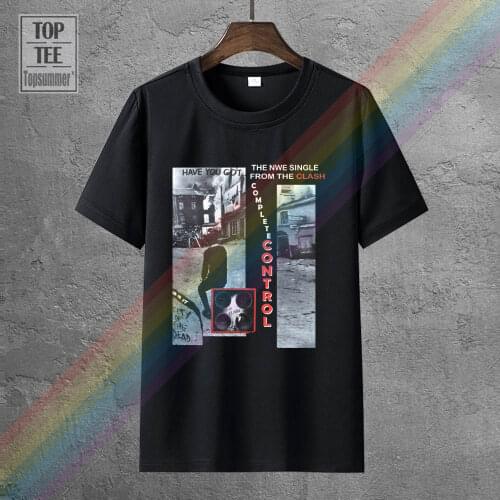 Mens Black T Shirt Clash Complete Control Joe Strummer London Punk 1977 S 5Xl
