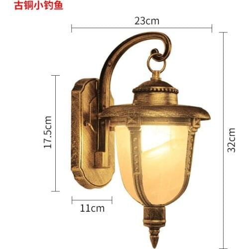 New Vintage Free Shipping Bedroom Clear Glass Wall Light Europe Kirsite Hallway gallery Bathroom Wall lamp Contracted Lamp
