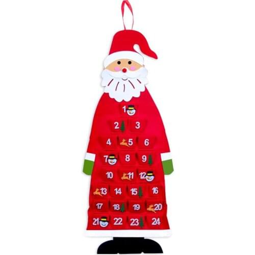 Christmas Santa Claus Christmas Tree Elk Calendar Advent Countdown Wall Calendar New Year Countdown Kids Gift Home Decorations