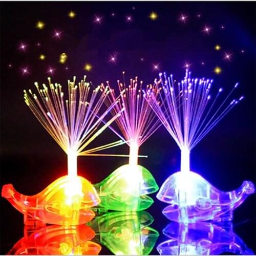 Wholesale 100pcs/lot Plastic Led finger light-up toys led laser ring novelty items Halloween bar event party supplies decoration
