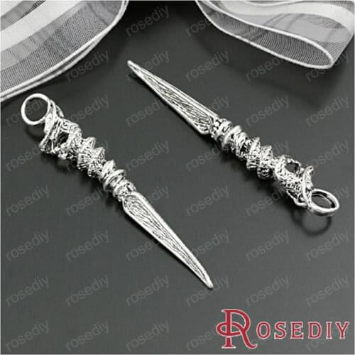 Wholesale 51*8mm Antique Silver color Phurpa Vajrakila Dagger Vajra Pestle Zinc Alloy Charms Diy Jewelry Findings 20 pcs(JM6854)