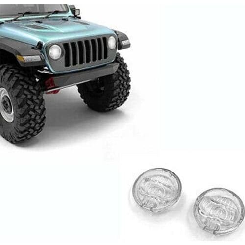 2PCS Transparent Headlight Cover Lampshade for Axial SCX0 III AXI03007 JEEP Wrangler 1/10 RC Crawler Body Shell Upgrade parts