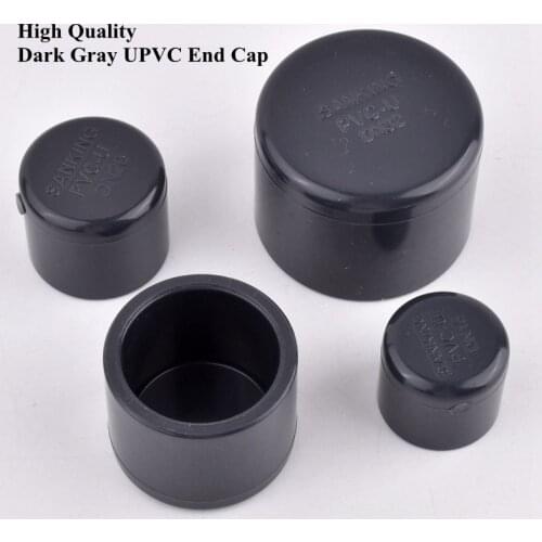 1 Piece ID.20~160mm UPVC End Cap Joint Dark Gray Aquarium Tank Water Pipe Connector PVC Plug Watering Irrigation Socket Joint