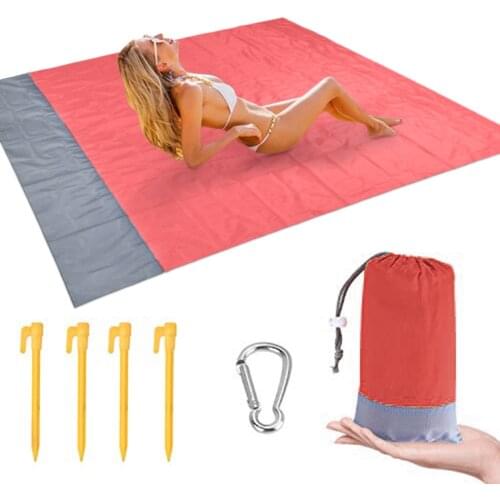 Waterproof Pocket Beach Mat Folding Camping Mat Mattress Portable Lightweight Mat Outdoor Picnic Mat Sand Beach Blanket