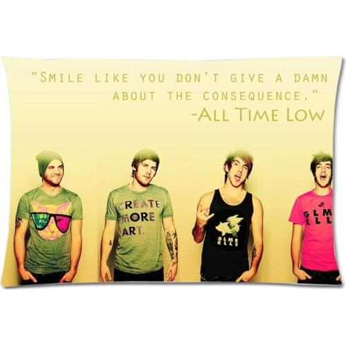 All time low Two Side Pillow Cover Decorative Pillow Case Polyester Pillow Slip Rectangle Pillowcase 20*30 Inch