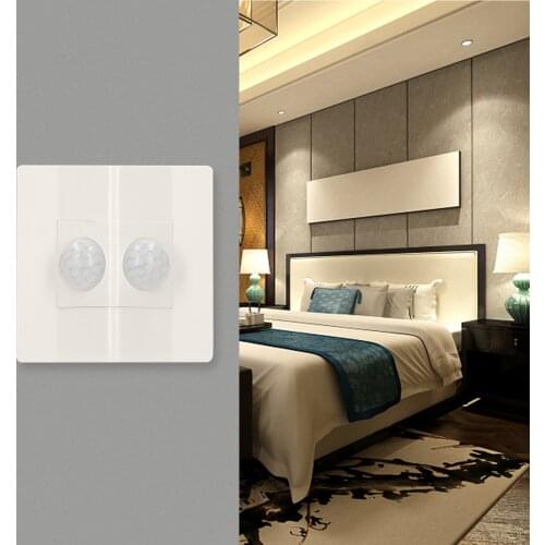 Wide Angle PIR Sensor Light Switch with Fire Protection Line Motion Activated LED Light Switch Auto Control Lamp Wall Switches