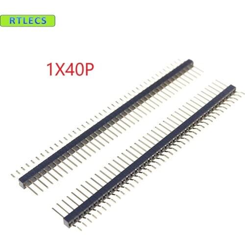 1000 pcs 1x40 P 40 Pin 1.27 mm Male Pin Header single row Right Angle SMT / SMD Surface Mount PCB Rohs