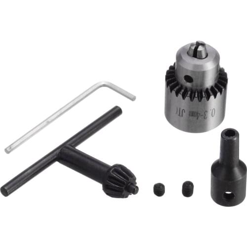 4Pcs/Set Electric Drill Chuck 0.3-4mm Jt0 Taper Mounted with 5mm Motor Shaft For Power Tool Accessories