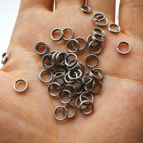 500pcs Stainless Steel Split Ring Diameter 5.5-6mm Heavy Duty Fishing Double Ring Connector Fishing Accessories